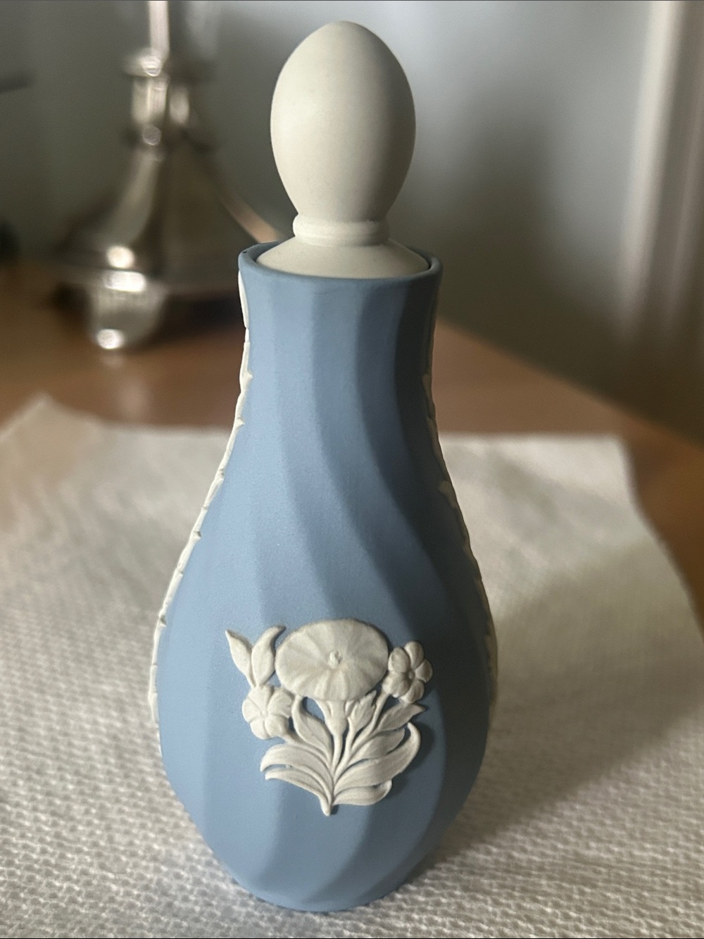 Wedgewood Blue Jasperware Perfume Bottle